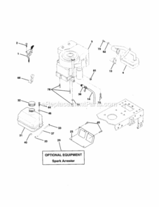 Page H Diagram and Parts List for 917250420  Craftsman Lawn Tractor