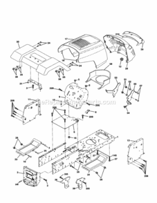 Page B Diagram and Parts List for 917250430  Craftsman Lawn Tractor