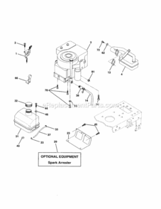 Page H Diagram and Parts List for 917250431  Craftsman Lawn Tractor