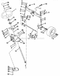 Part Location Diagram of 191049 Craftsman Steering Assembly