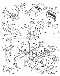 Page B Diagram and Parts List for 917250482  Craftsman Lawn Tractor