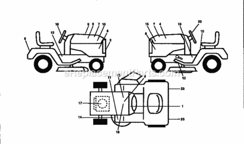 Page G Diagram and Parts List for 917250482  Craftsman Lawn Tractor