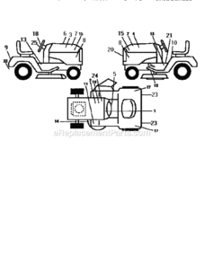 Page G Diagram and Parts List for 917250491  Craftsman Lawn Tractor