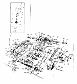 Part Location Diagram of 633A42A Craftsman Gear Case