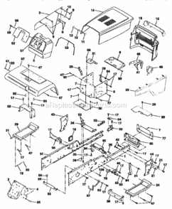 Page B Diagram and Parts List for 917250510  Craftsman Lawn Tractor