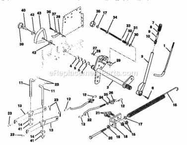 Page H Diagram and Parts List for 917250510  Craftsman Lawn Tractor