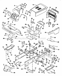Page B Diagram and Parts List for 917250520  Craftsman Lawn Tractor