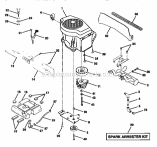 Page E Diagram and Parts List for 917250520  Craftsman Lawn Tractor