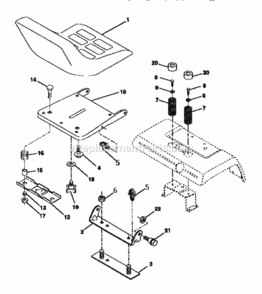 Page F Diagram and Parts List for 917250520  Craftsman Lawn Tractor