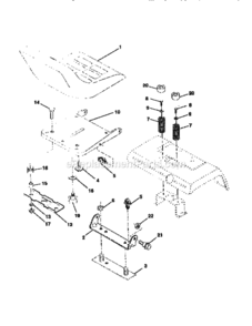 Page H Diagram and Parts List for 917250540  Craftsman Lawn Tractor