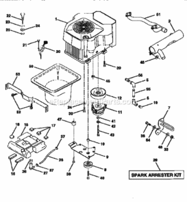 Page G Diagram and Parts List for 917250541  Craftsman Lawn Tractor