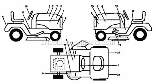 Page I Diagram and Parts List for 917250550  Craftsman Lawn Tractor