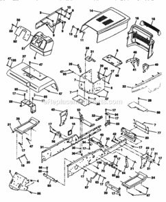 Page B Diagram and Parts List for 917250551  Craftsman Lawn Tractor