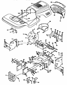Page B Diagram and Parts List for 917250571  Craftsman Lawn Tractor