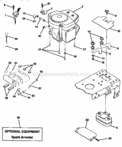 Page E Diagram and Parts List for 917250571  Craftsman Lawn Tractor