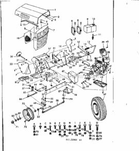Part Location Diagram of 668R Craftsman Mounting Engine