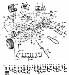 Page B Diagram and Parts List for 91725061  Craftsman Lawn Tractor