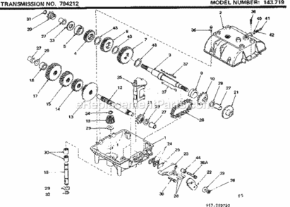 Page F Diagram and Parts List for 917250720  Craftsman Lawn Tractor