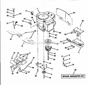 Page G Diagram and Parts List for 917250781  Craftsman Lawn Tractor