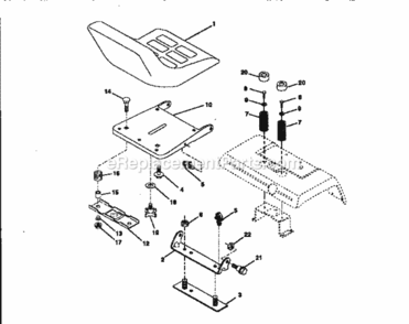 Page H Diagram and Parts List for 917250781  Craftsman Lawn Tractor