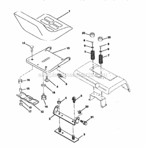 Page F Diagram and Parts List for 917250790  Craftsman Lawn Tractor