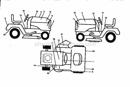Page H Diagram and Parts List for 917250790  Craftsman Lawn Tractor