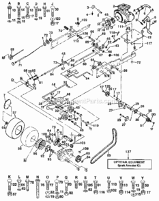 Page C Diagram and Parts List for 917250910  Craftsman Lawn Tractor