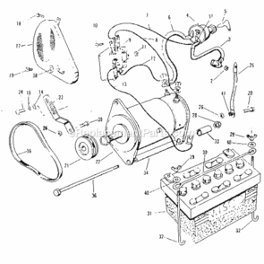 Page C Diagram and Parts List for 91725092  Craftsman Lawn Tractor