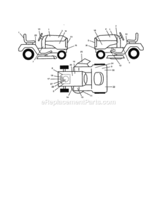 Page G Diagram and Parts List for 917250980  Craftsman Lawn Tractor