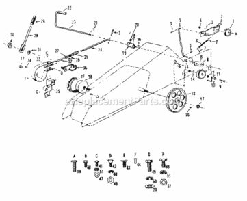 Part Location Diagram of 634A170 Craftsman Lock Handle