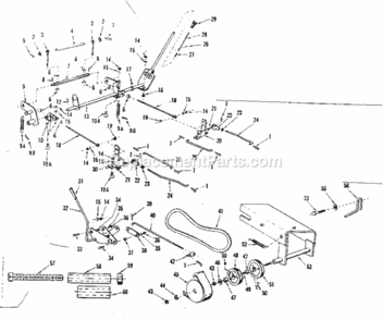 Page C Diagram and Parts List for 917251041  Craftsman Lawn Mower