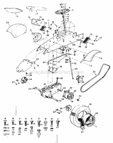 Page B Diagram and Parts List for 91725110  Craftsman Lawn Tractor