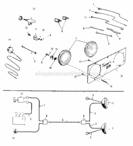 Page E Diagram and Parts List for 91725111  Craftsman Lawn Tractor