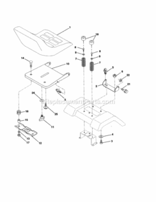 Page F Diagram and Parts List for 917251120  Craftsman Lawn Tractor