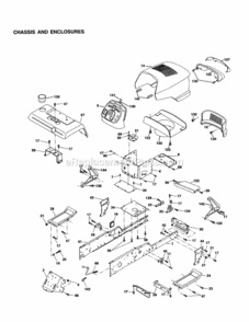 Page B Diagram and Parts List for 917251160  Craftsman Lawn Tractor