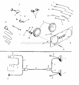 Page E Diagram and Parts List for 91725121  Craftsman Lawn Tractor
