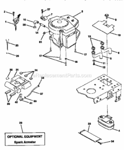Page H Diagram and Parts List for 917251360  Craftsman Lawn Tractor