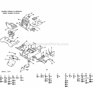 Part Location Diagram of 8508R Craftsman Dashboard