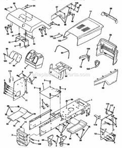 Page B Diagram and Parts List for 917251470  Craftsman Lawn Tractor