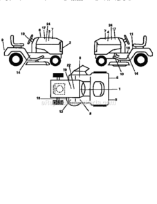 Page G Diagram and Parts List for 917251470  Craftsman Lawn Tractor