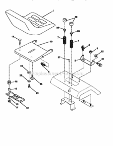 Page F Diagram and Parts List for 917251471  Craftsman Lawn Tractor