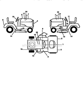 Page G Diagram and Parts List for 917251471  Craftsman Lawn Tractor
