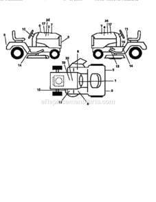 Page G Diagram and Parts List for 917251472  Craftsman Lawn Tractor