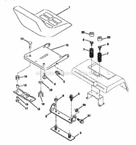 Page F Diagram and Parts List for 917251480  Craftsman Lawn Tractor
