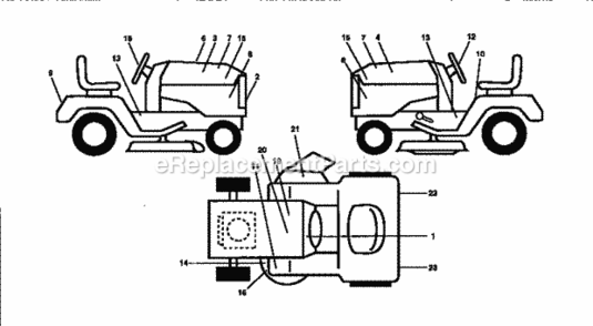 Page G Diagram and Parts List for 917251480  Craftsman Lawn Tractor