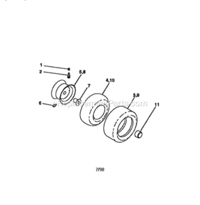 Page H Diagram and Parts List for 917251480  Craftsman Lawn Tractor