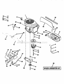 Page E Diagram and Parts List for 917251481  Craftsman Lawn Tractor