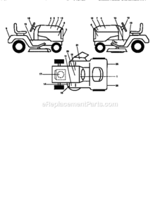 Page G Diagram and Parts List for 917251481  Craftsman Lawn Tractor