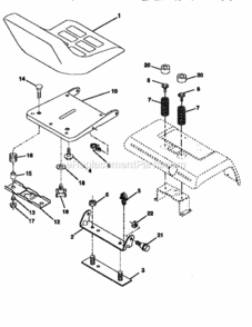 Page F Diagram and Parts List for 917251482  Craftsman Lawn Tractor