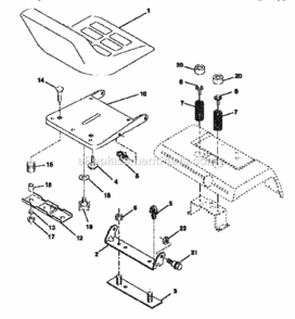 Page G Diagram and Parts List for 917251490  Craftsman Lawn Tractor